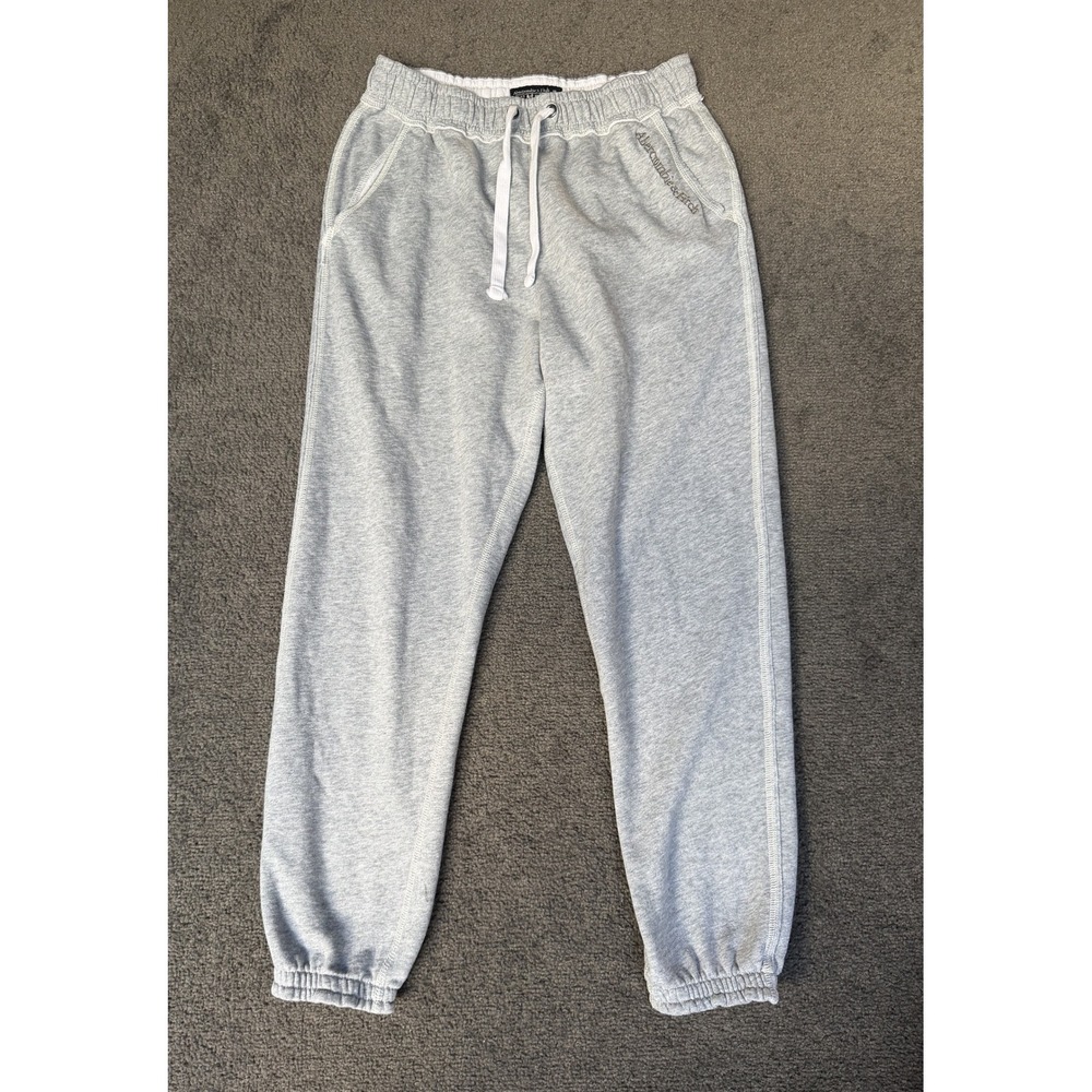 Abercrombie & Fitch Soft A&F Fleece Joggers Heather Gray Size M 147F0156